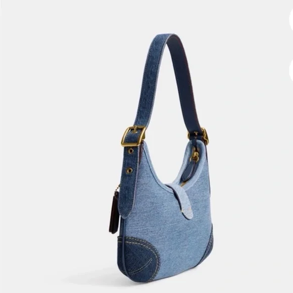 Coach Hamptons Hobo Bag in denim - Picture 4 of 6